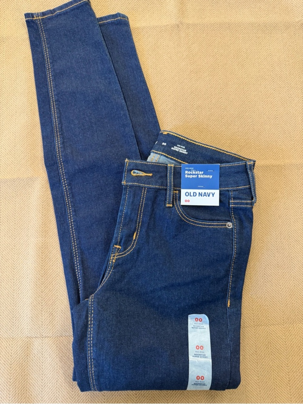 Old‎ Navy Womens Dark Blue Rockstar Super Skinny Jeans 00